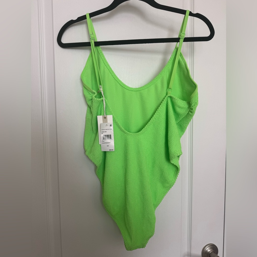NWT Good American Always Fits Chartreuse Hi-Cut Swimsuit size 1X/2X - 5/6 - Picture 3 of 3